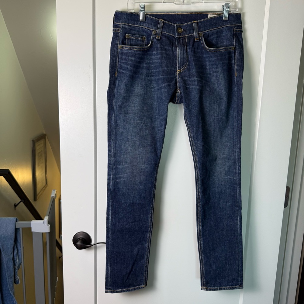Rag & Bone Tomboy‎ Dark Wash Worn Wash Mid-Rise Skinny Jean 27